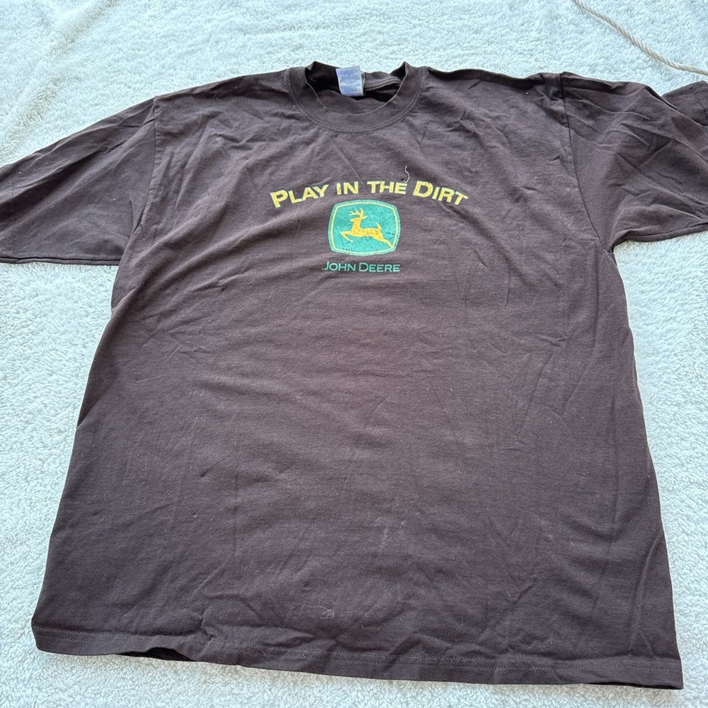 John Deere Dark Brown Short Sleeve Crew Tee